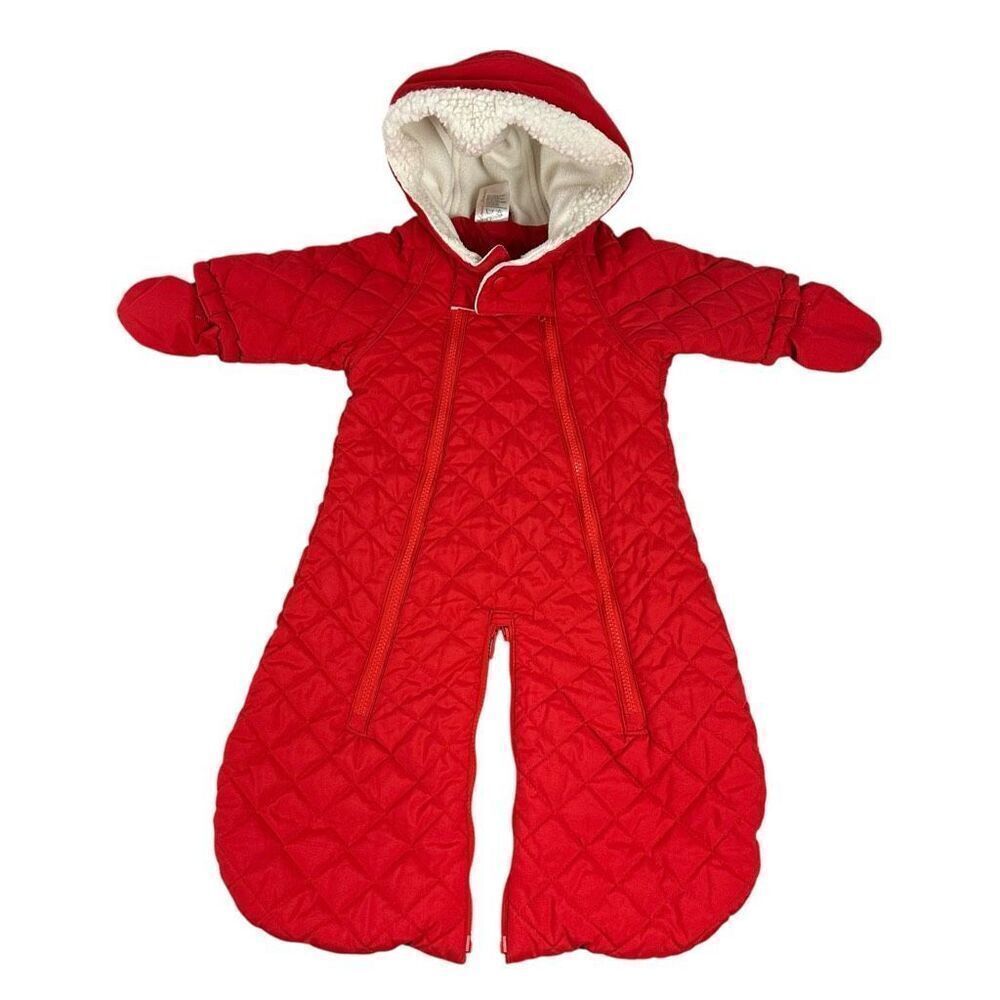 Hanna Andersson Red Hooded Snow Suit One Size Bunting